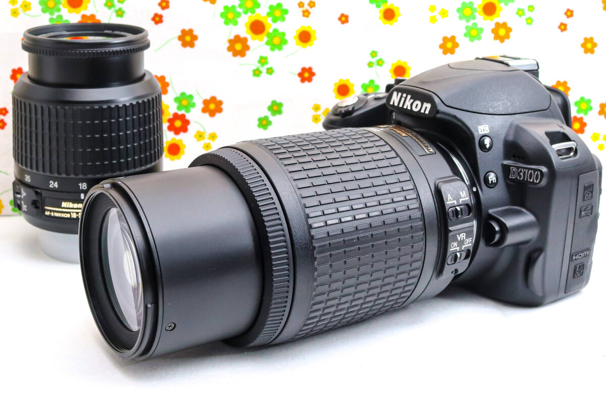 ニコン Nikon D3100☆スマホに送れる☆ダブルレンズ♪☆ガイド