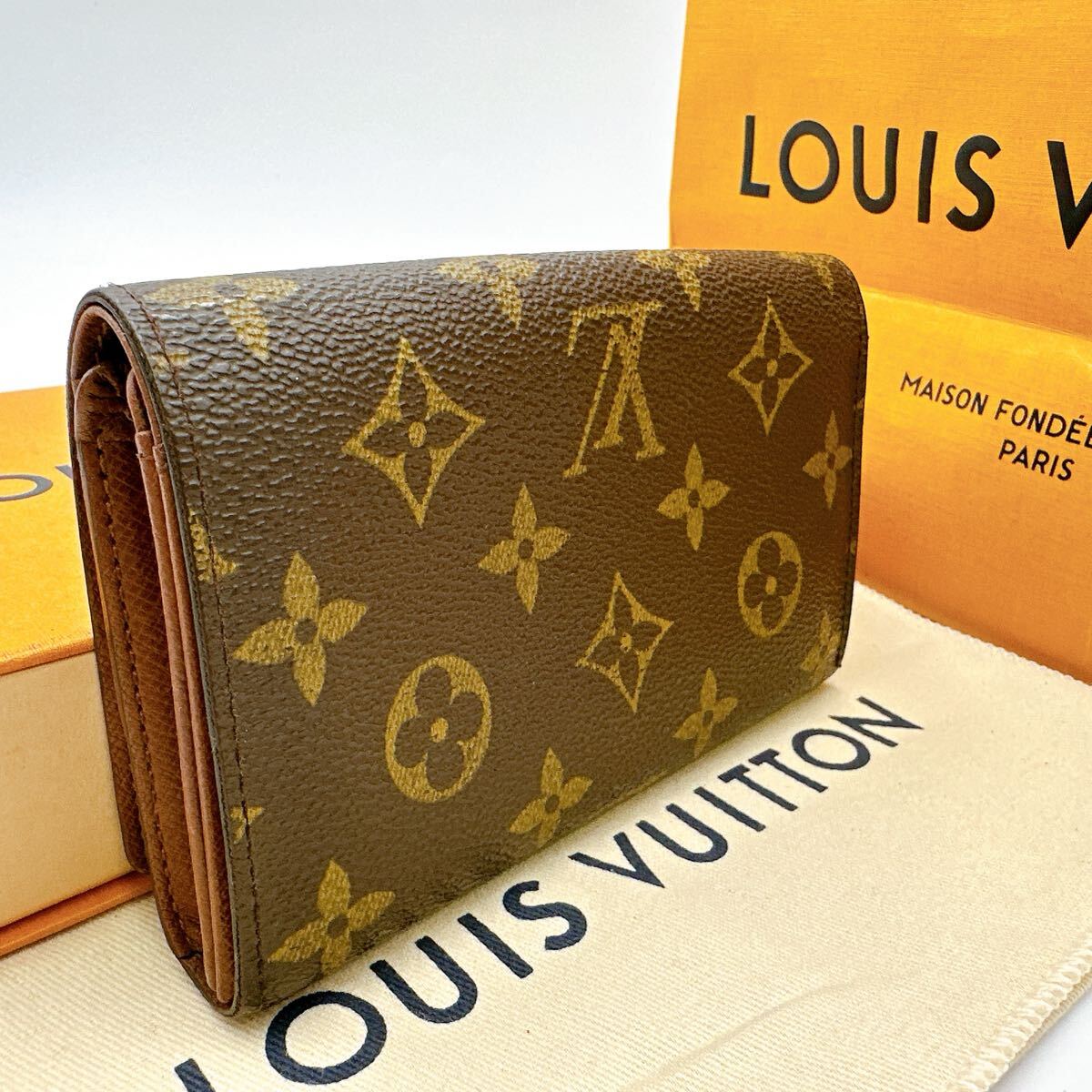 美品 ルイヴィトン モノグラム ポルトモネビエ トレゾール 二つ折り Lジップ 5222【極美品】LOUIS VUITTON ルイヴィトン モノグラム
