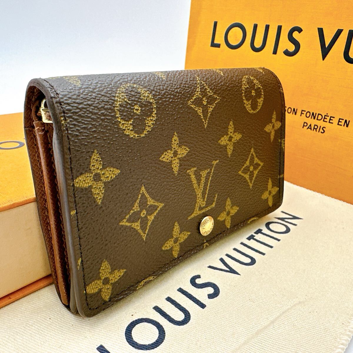 ヴィトン モノグラム ポルトモネ ビエ トレゾール 2つ折り財布 ルイ ビトン 5229【ほぼ極美品】LOUIS VUITTON ルイヴィトン モノグラム