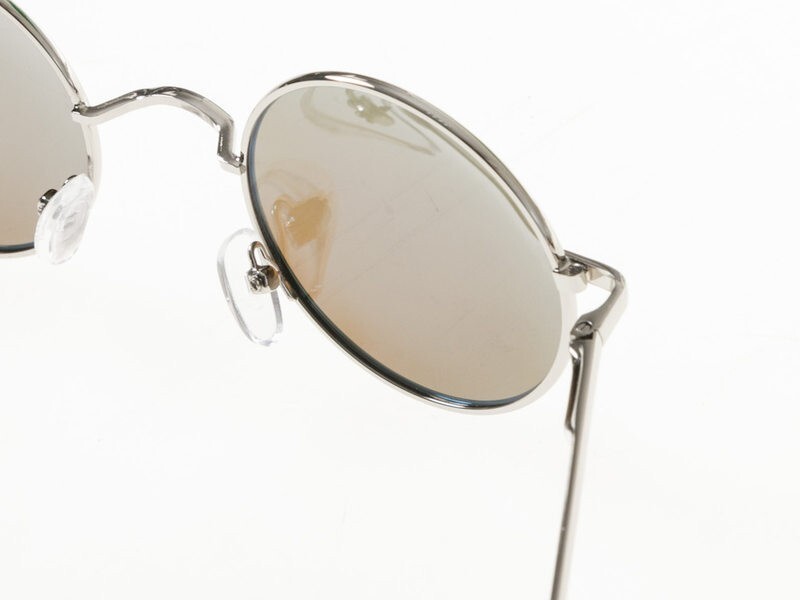 伊達メガネ 偏光サングラス 丸眼鏡 収納ポーチ付#ブルーレンズ_画像3