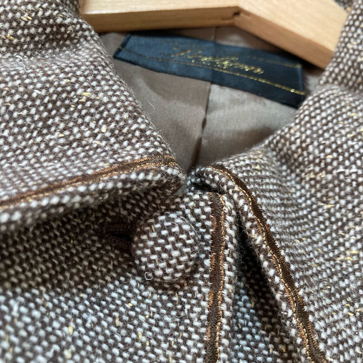 レリアン 11＊美品＊ちょこっとシルク混の茶系ツイードセットアップスーツ＊上品&高級感＊サイズ11_画像3