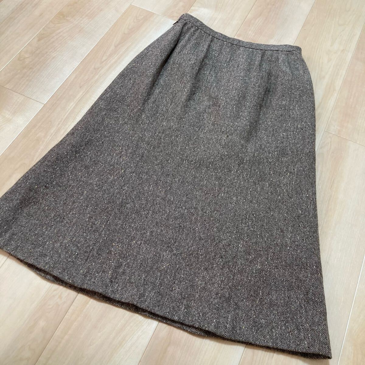 レリアン 11＊美品＊ちょこっとシルク混の茶系ツイードセットアップスーツ＊上品&高級感＊サイズ11_画像6