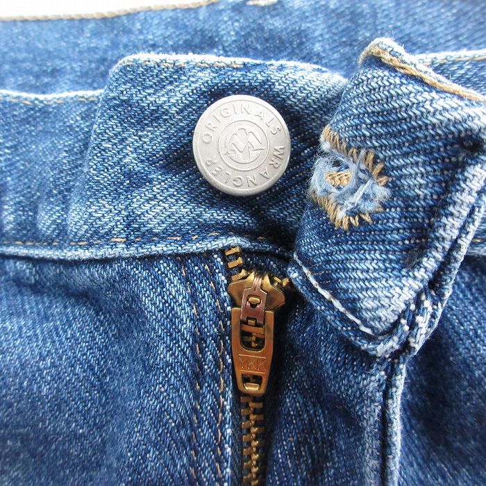 W32/古着 ラングラー ショート パンツ ショーツ メンズ コットン 紺 ネイビー デニム 25jul17 中古 ボトムス 短パン ショーパン ハーフ_画像3