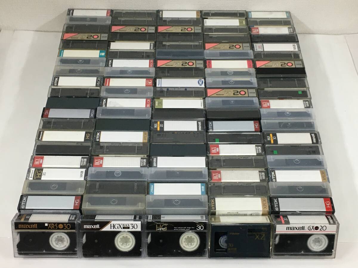 ★☆コ138 中古 VHS-C VHSC ビデオホームシステムコンパクト ビデオテープ 100本 まとめ売り TDK maxell Victor 他☆★