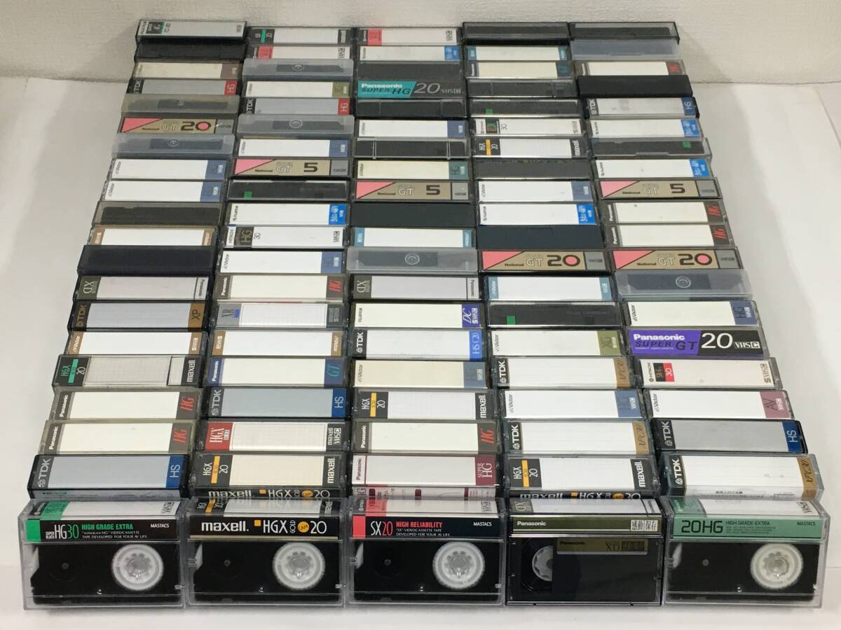★☆コ140 中古 VHS-C VHSC ビデオホームシステムコンパクト ビデオテープ 100本 まとめ売り TDK maxell Victor 他☆★