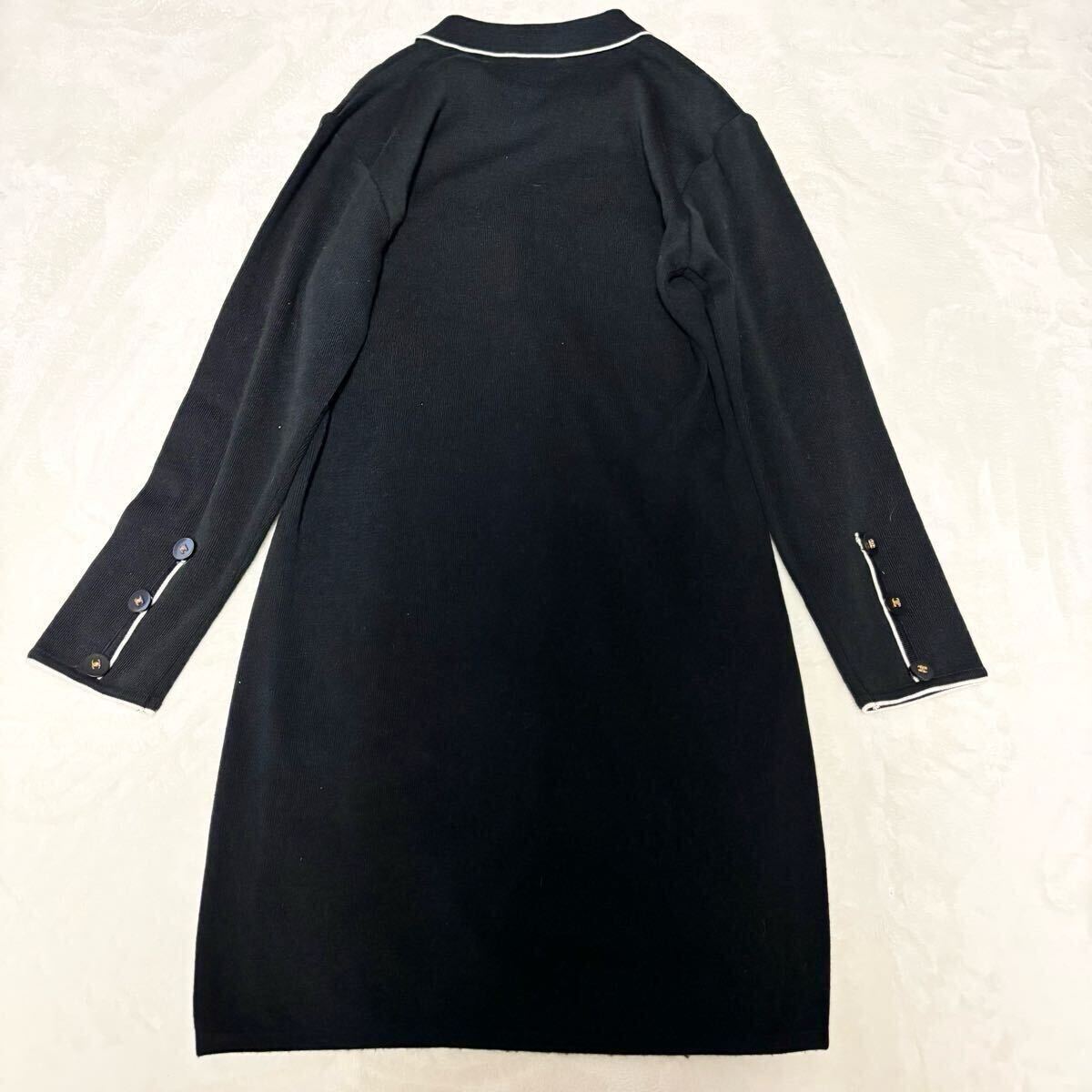 CHANEL/シャネル☆ 2en1ロングワンピース ☆サイズ44/L ブラック CHANEL シャネル ロング ワンピース ブラック 黒 丈長 ニット