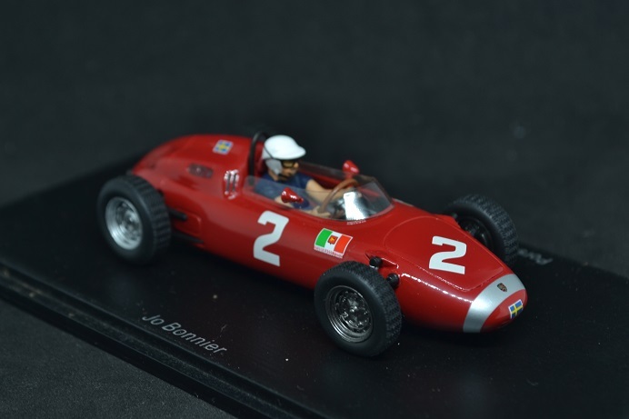 SPARK 1/43 Porsche 718 No.2 5th Monaco GP 1962 スパーク S1860 ポルシェ モナコ 5位 Jo Bonnier 絶版 希少 レア_画像6