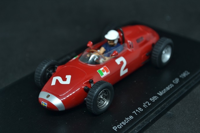 SPARK 1/43 Porsche 718 No.2 5th Monaco GP 1962 スパーク S1860 ポルシェ モナコ 5位 Jo Bonnier 絶版 希少 レア_画像1