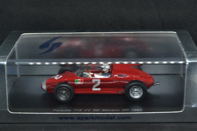 SPARK 1/43 Porsche 718 No.2 5th Monaco GP 1962 スパーク S1860 ポルシェ モナコ 5位 Jo Bonnier 絶版 希少 レア_画像7