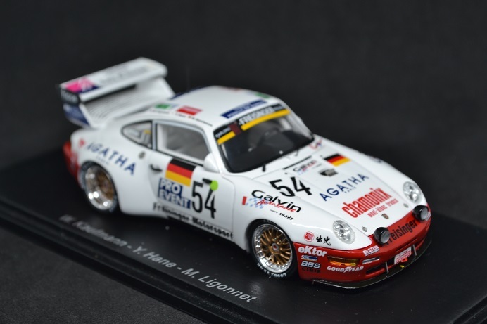SPARK 1/43 Porsche 993 Bi-Turbo Le Mans 1995 スパーク ポルシェ ル・マン 24時間 Kaufmann Hane Ligonnet 羽根 絶版モデル_画像5