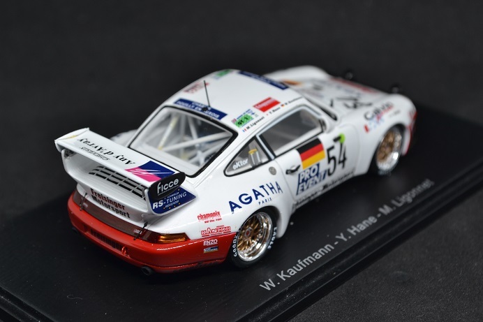 SPARK 1/43 Porsche 993 Bi-Turbo Le Mans 1995 スパーク ポルシェ ル・マン 24時間 Kaufmann Hane Ligonnet 羽根 絶版モデル_画像3