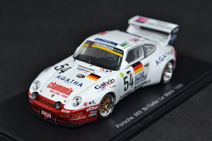 SPARK 1/43 Porsche 993 Bi-Turbo Le Mans 1995 スパーク ポルシェ ル・マン 24時間 Kaufmann Hane Ligonnet 羽根 絶版モデル_画像1