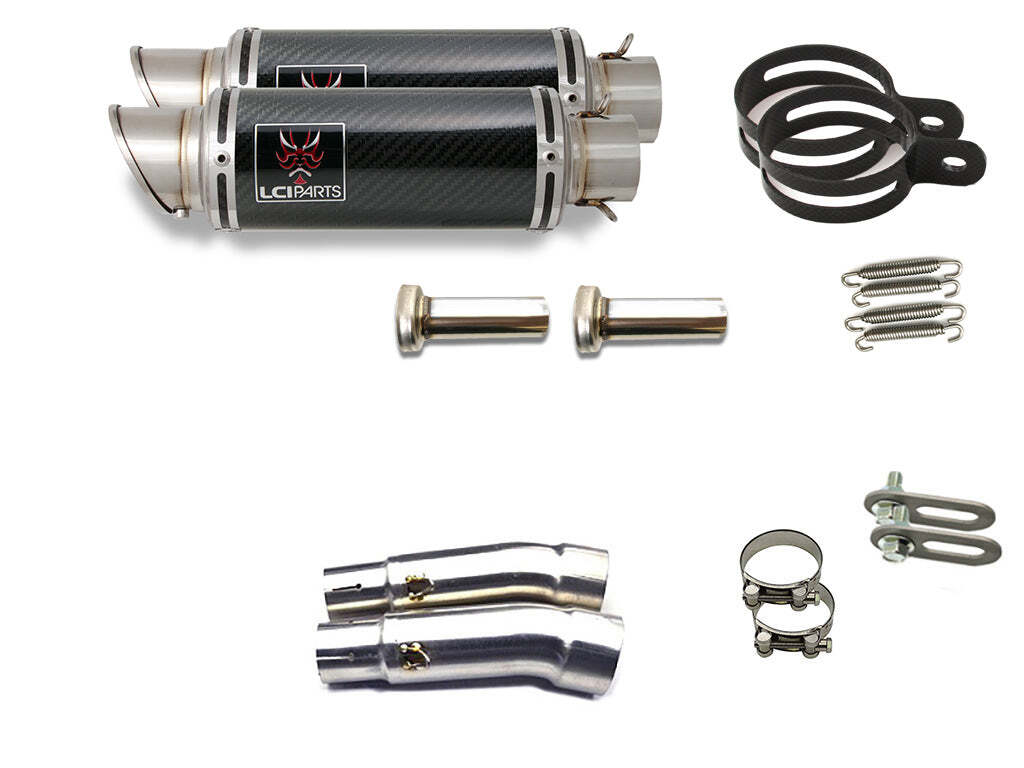 モトグッツィ V7 Racer / V7II Racer LCIPARTS ショートカーボンスリップオンマフラー_画像1