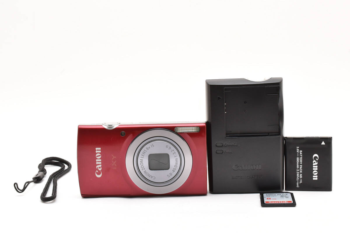 超美品 Canon IXY 160 コンパクトデジタルカメラ レッド SDカード付き キヤノン 940