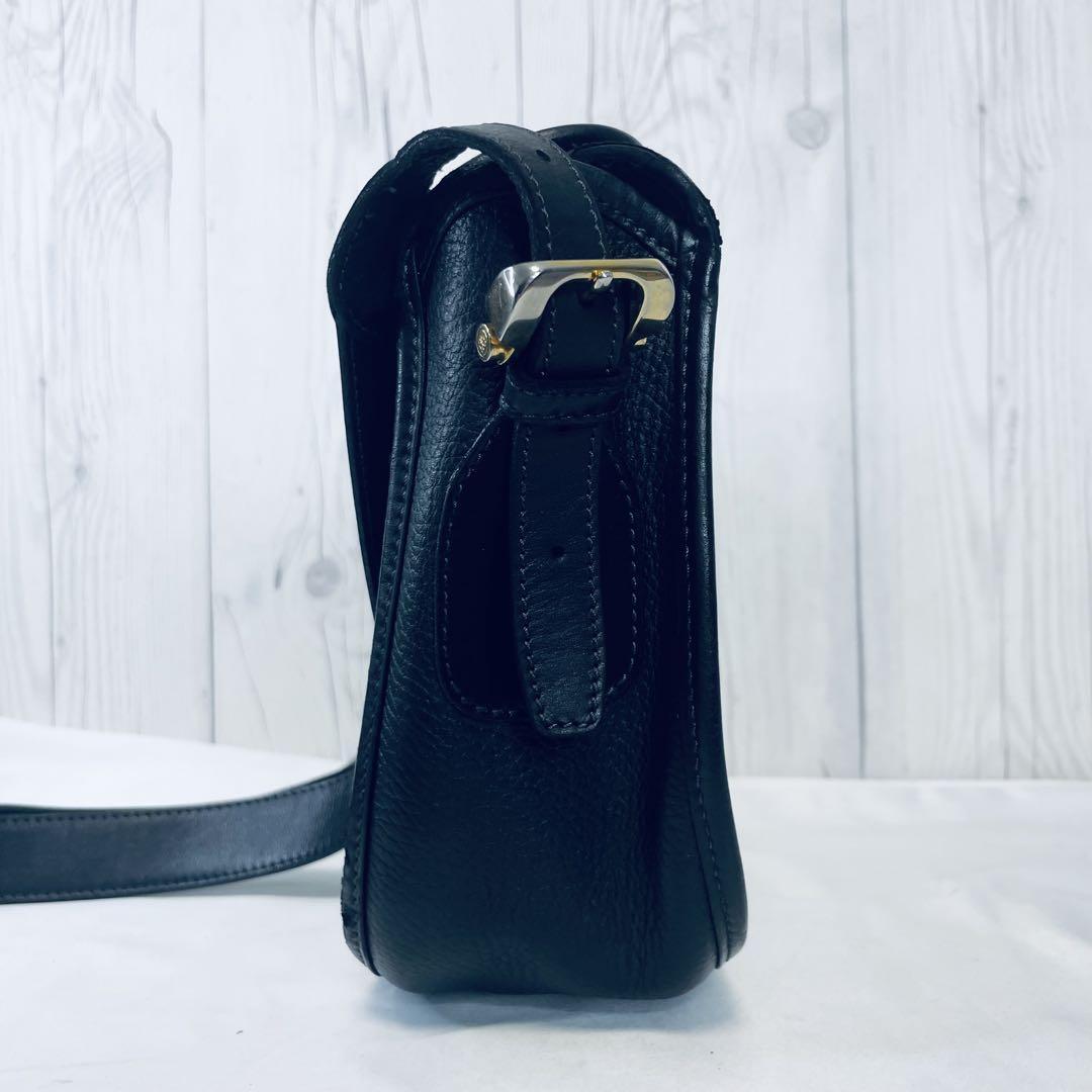 入手困難✨ロエベ ショルダーバッグ アナグラム レザー 斜め掛け ブラック 美品 ロエベ LOEWE レザー ショルダーバッグ アナグラム