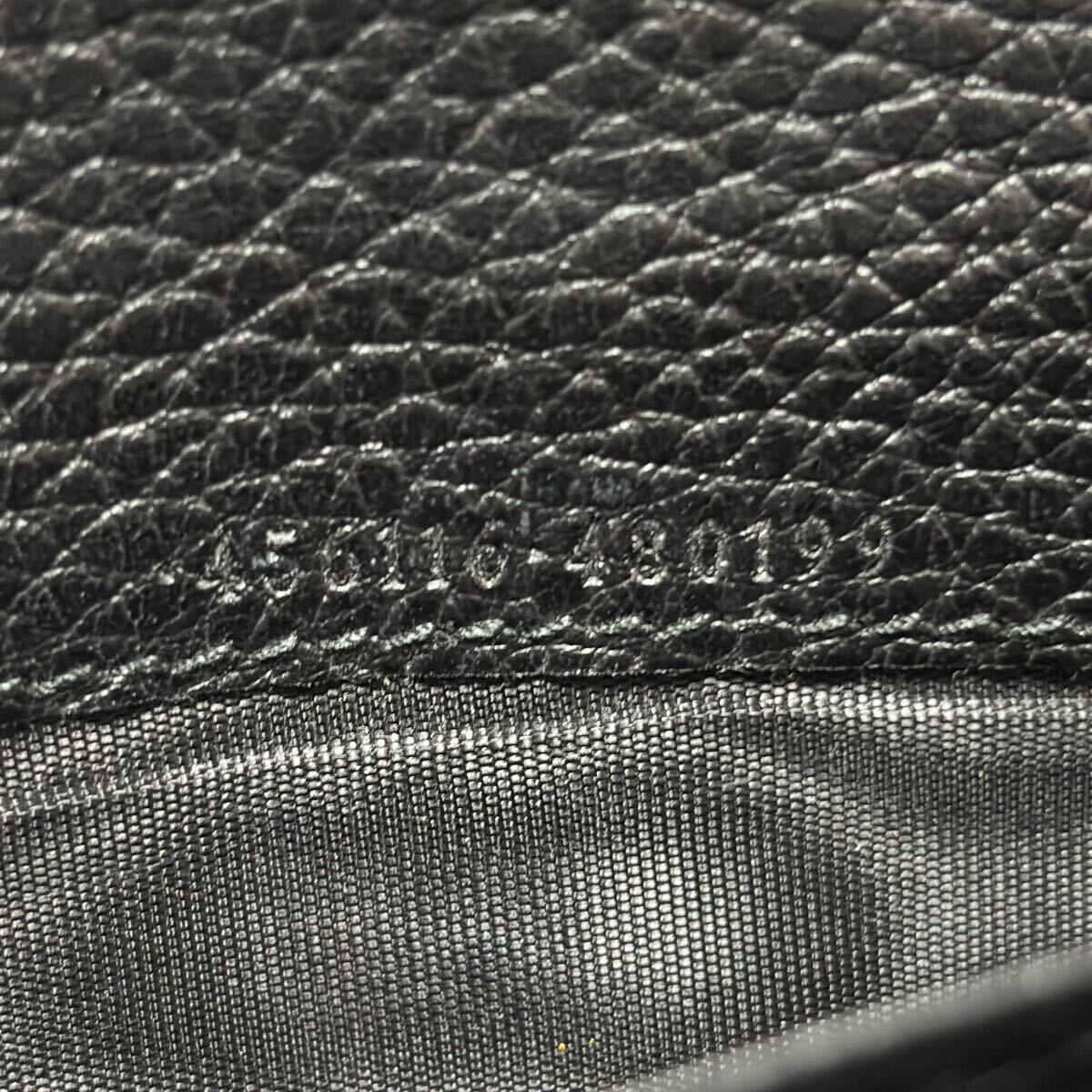 【305】美品 GUCCI グッチ 二つ折り財布 ウォレット サイフ コンチネンタルウォレット GGマーモント レザー メンズ レディース ブラック 黒_画像7