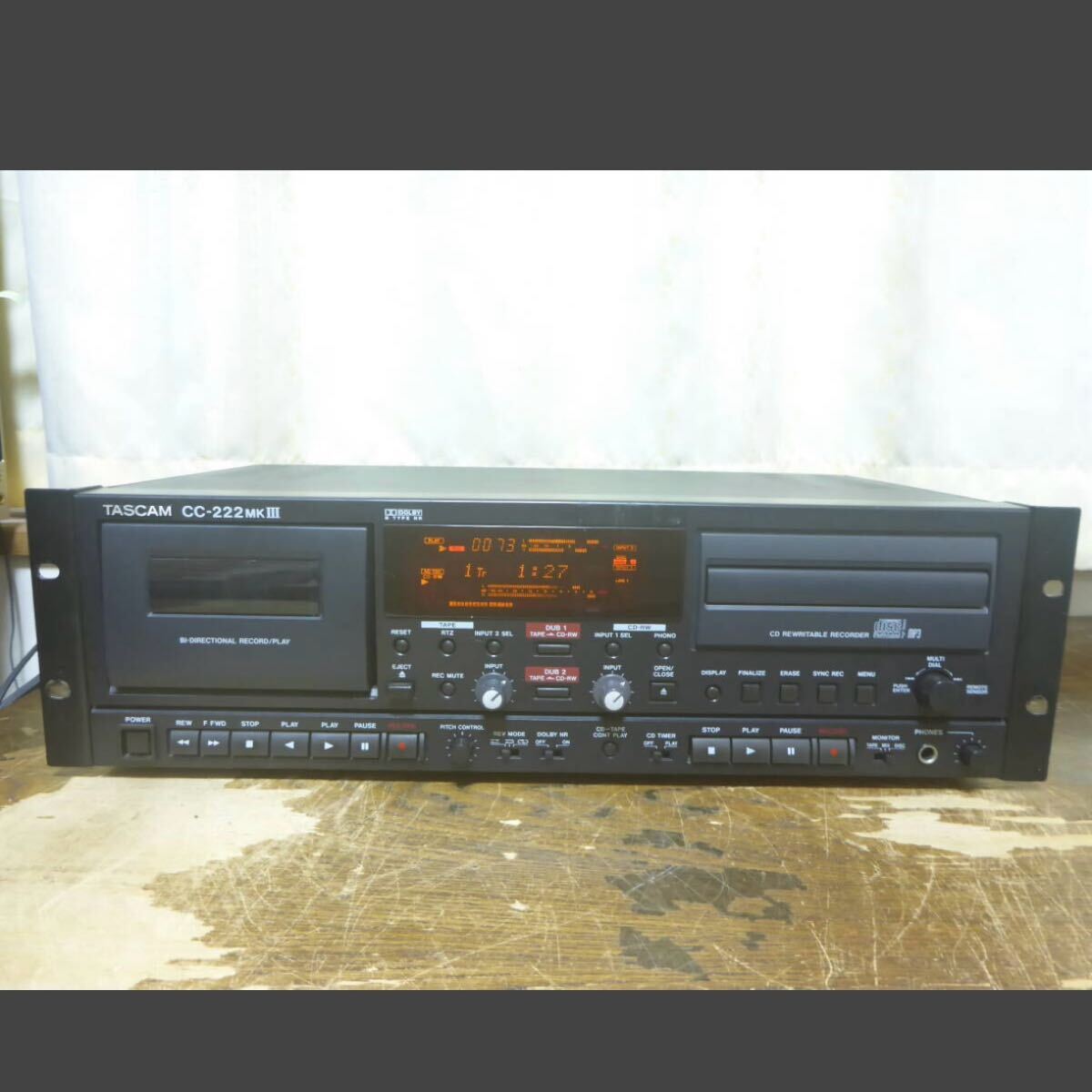TASCAM CC-222mkⅢ 業務用CDカセットレコーダー タスカム