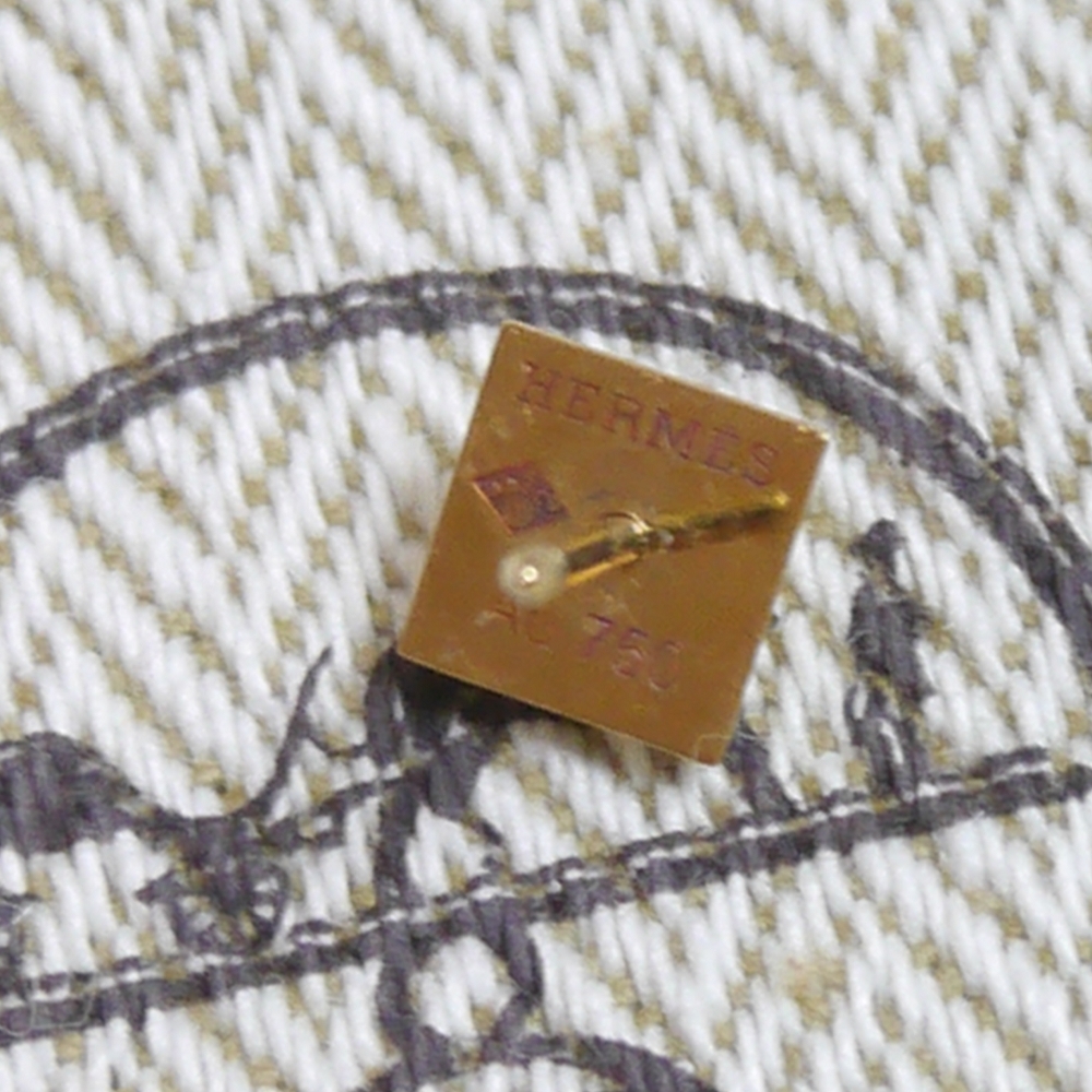極上品 エルメス ピアス メドール ゴールド K18 750 シングル_画像4