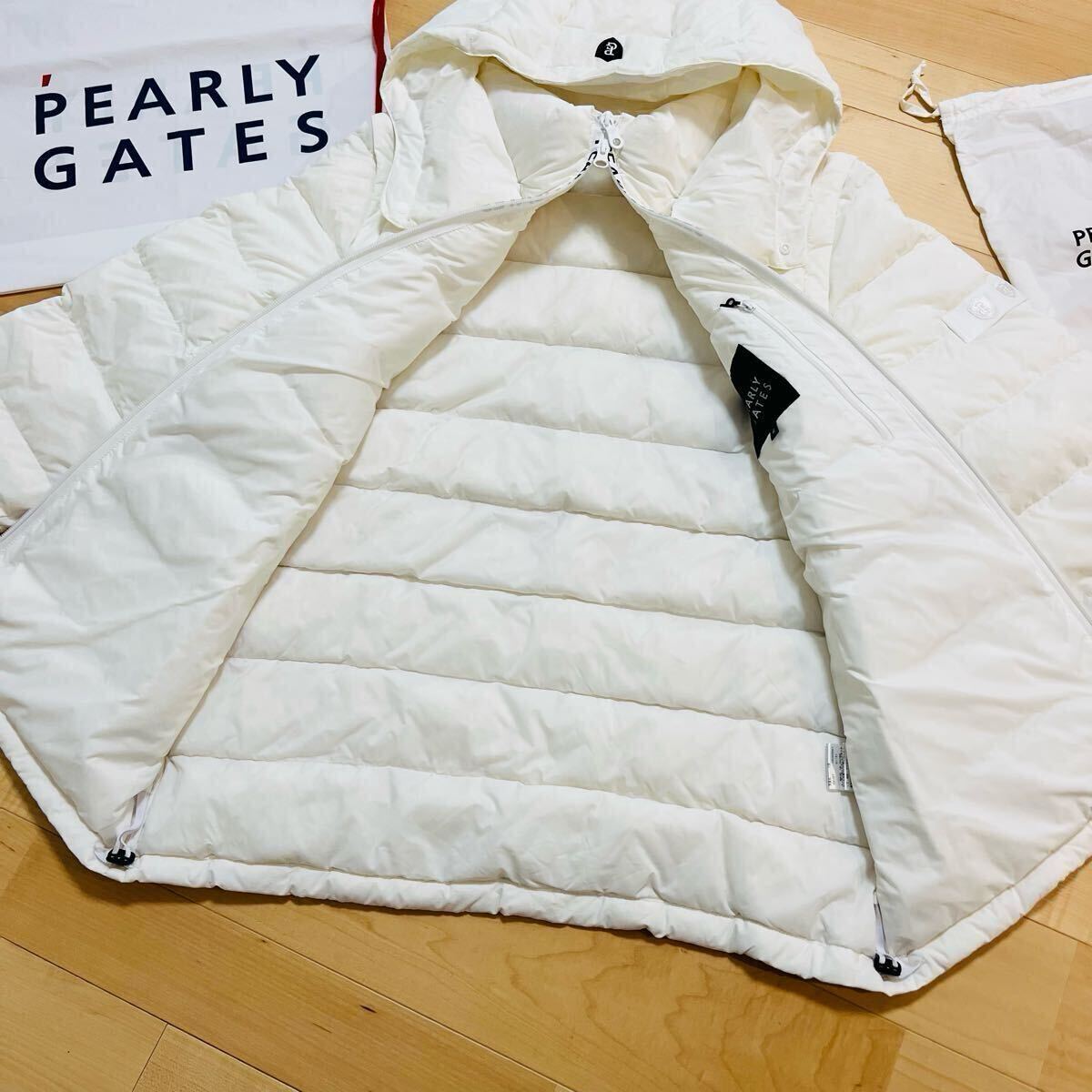 ★極美品 パーリーゲイツ ライトダウンジャケット フーディベスト メンズ ★送料無料 正規品 大きいサイズ_画像2