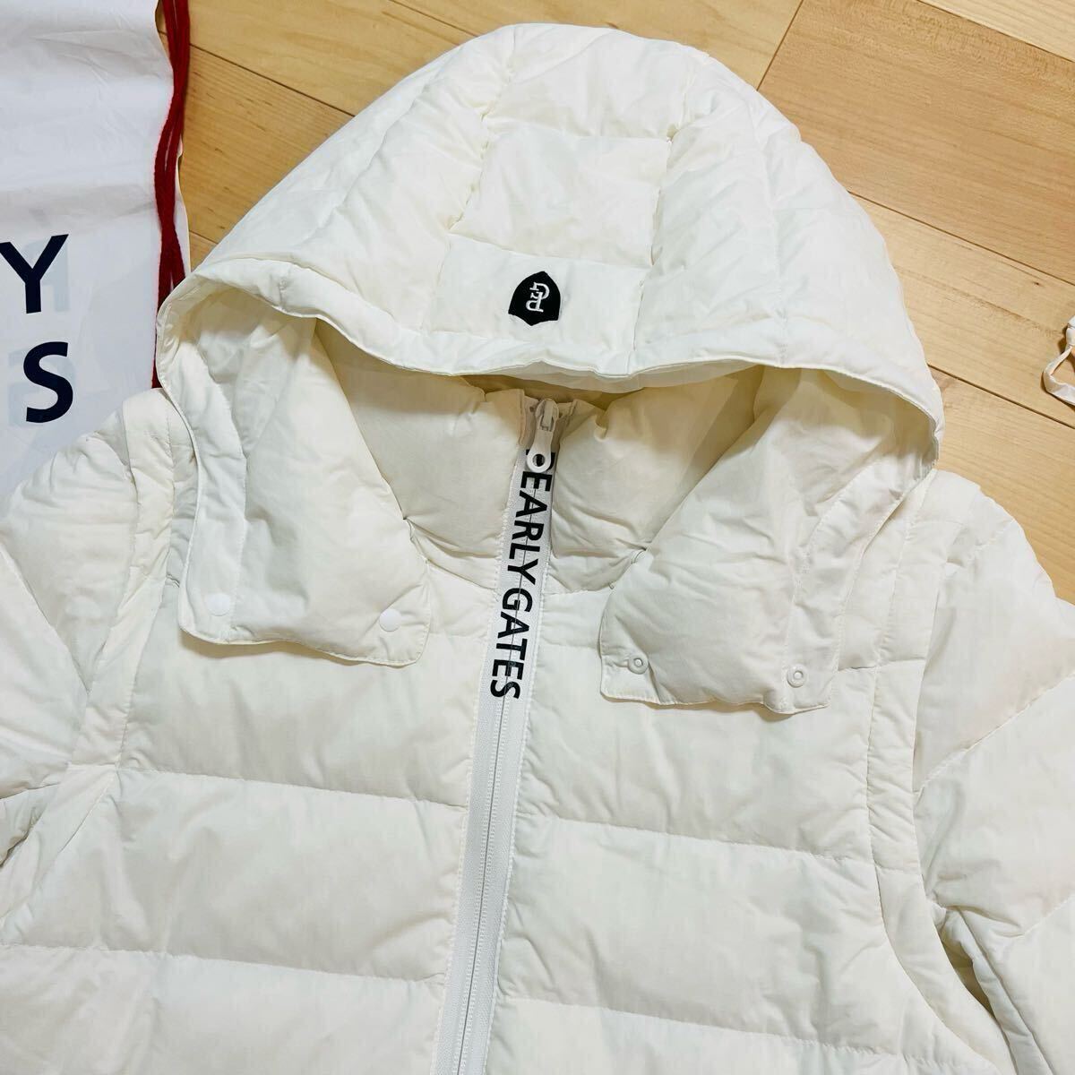 ★極美品 パーリーゲイツ ライトダウンジャケット フーディベスト メンズ ★送料無料 正規品 大きいサイズ_画像3