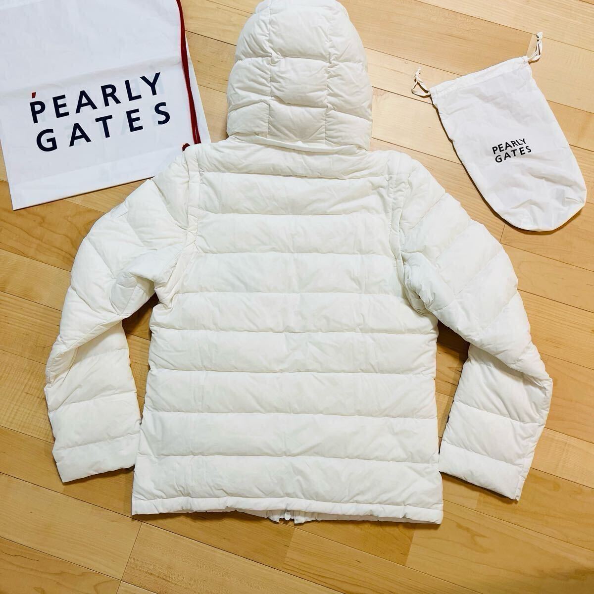 ★極美品 パーリーゲイツ ライトダウンジャケット フーディベスト メンズ ★送料無料 正規品 大きいサイズ_画像6