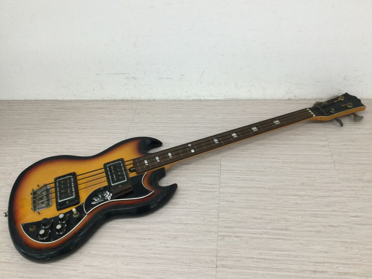 あ*ろ様 ビザール 日本 エレキベース テスコ カワイ 全音? 難有り ○営KZ284-140【音出し確認済】TEISCO テスコ SG エスジー