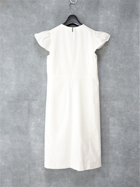 【ヨーコチャン】フリル袖 コットンワンピース ラッフル袖 タイトワンピース YOKO CHAN | ヨーコチャン】フリル袖 コットンワンピース