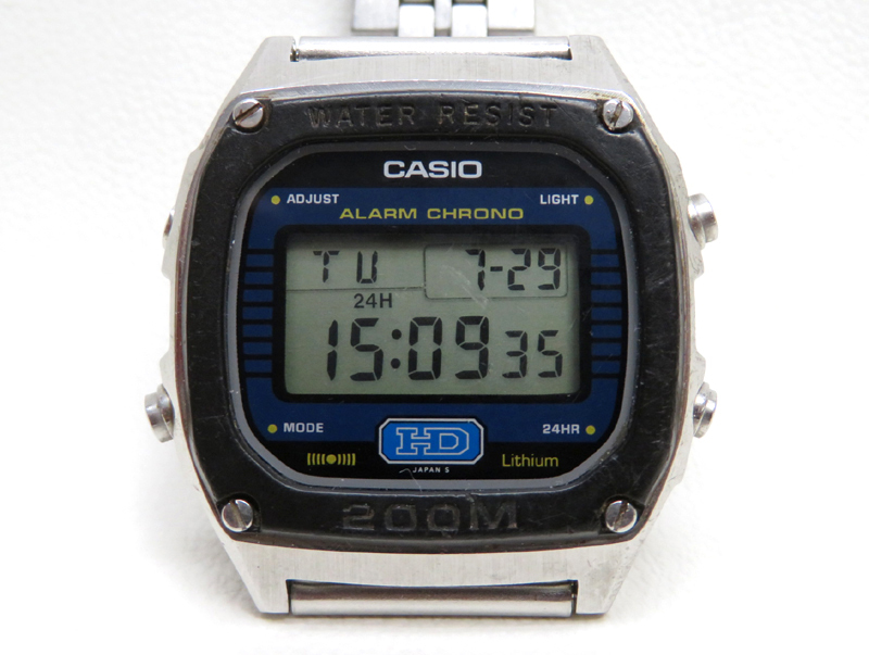 ベルト訳アリ 電池交換/時刻動作確認済 DW－1400 カシオ デジタル腕時計 アラームクロノ