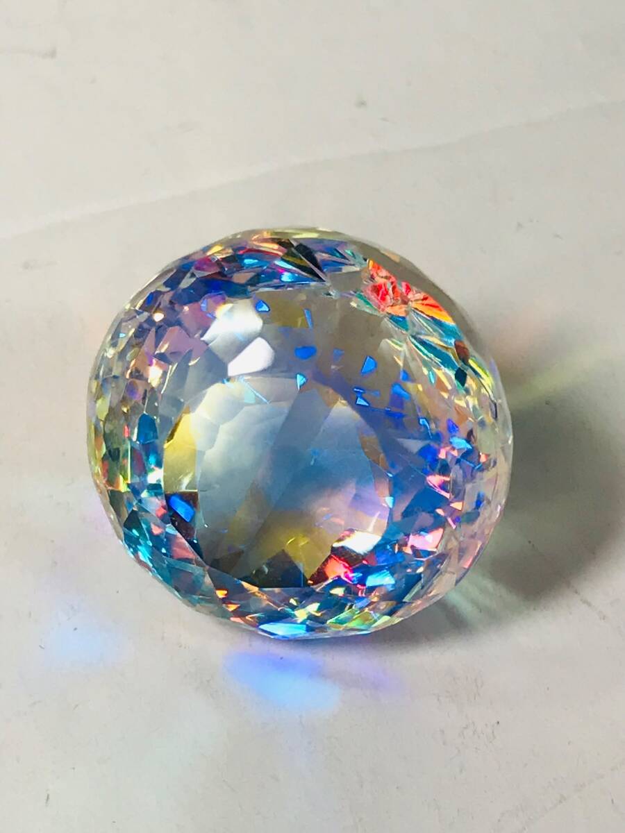 虹色 天然 ミスティッククオーツ 61.05Ct mystic quartz