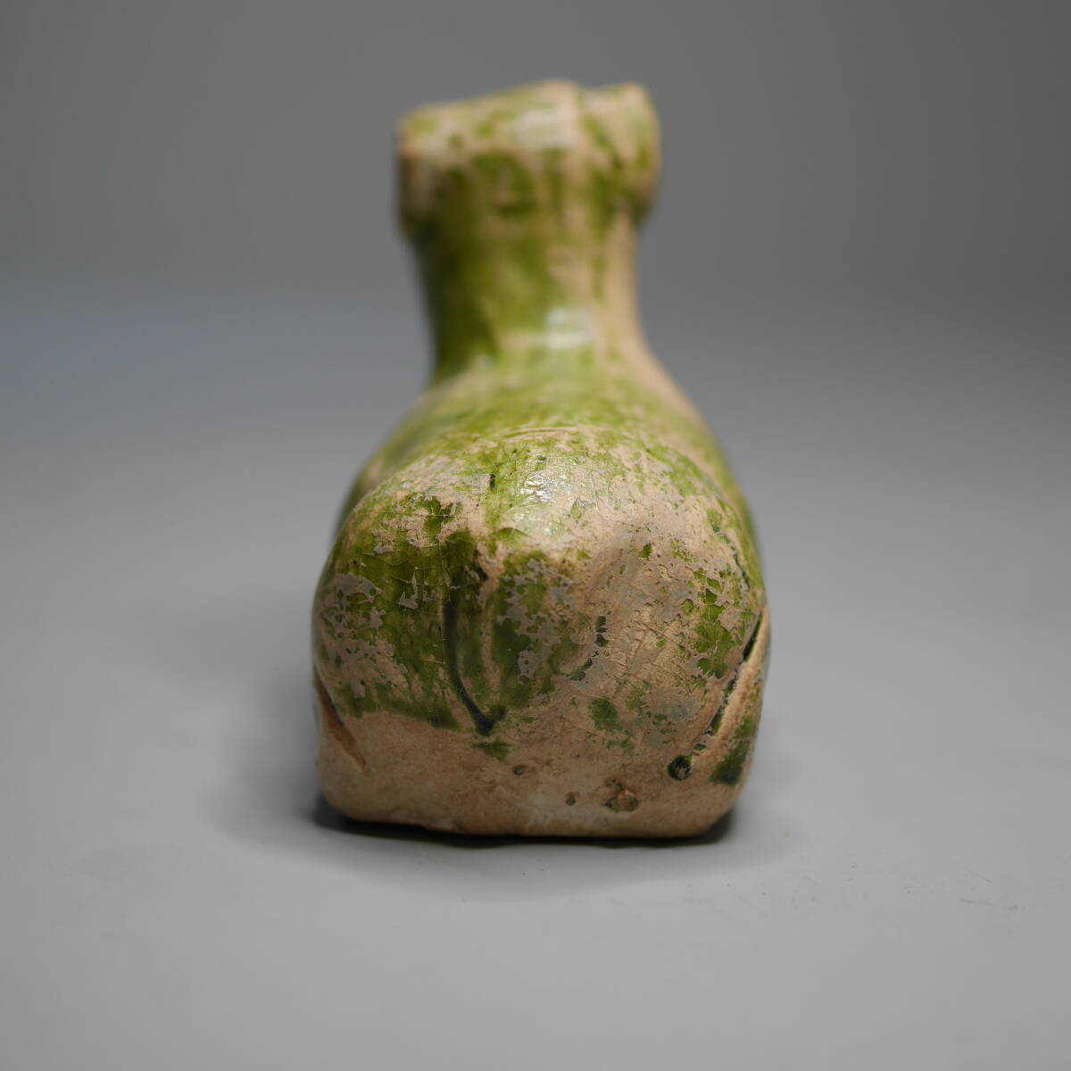中国 アジア 土器 発掘品 古美術 骨董品 緑褐釉羊 中国美術 羊型 唐三彩 発掘品 土器 古陶磁器 唐時代 I