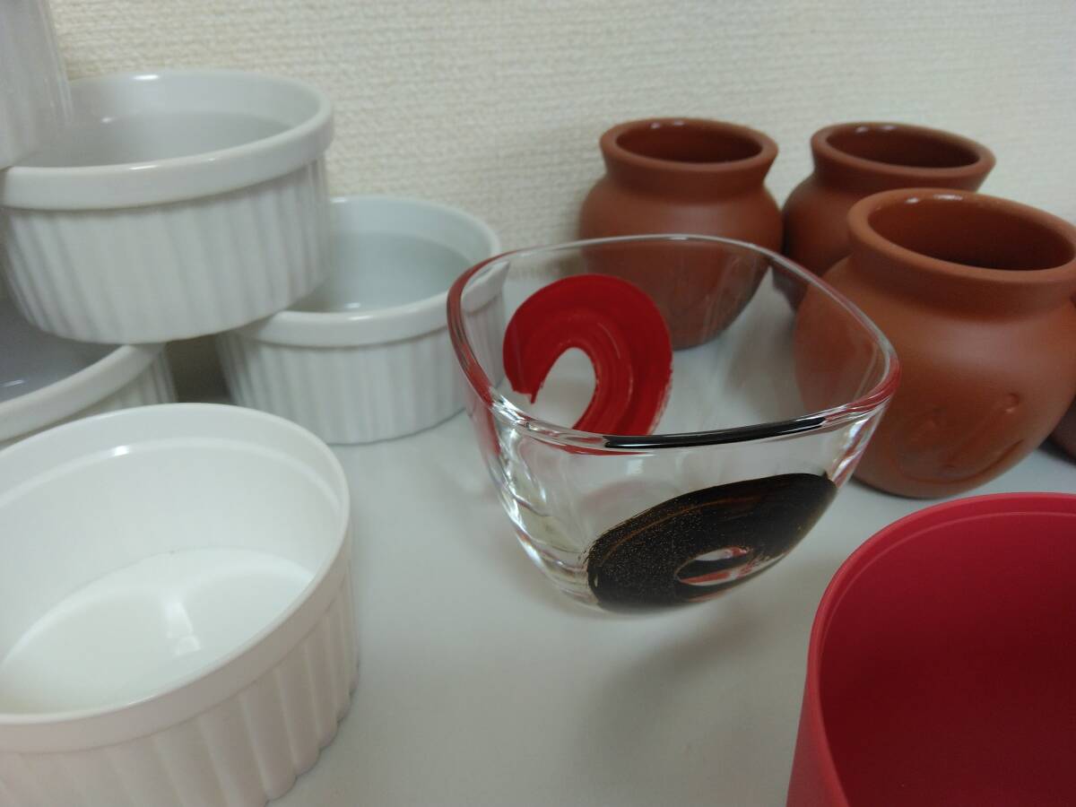 食器　ココット皿　陶製　プラ製　魔法の壺プリン　漆器小鉢　DELICIEUX　容器　まとめ★1437_画像4