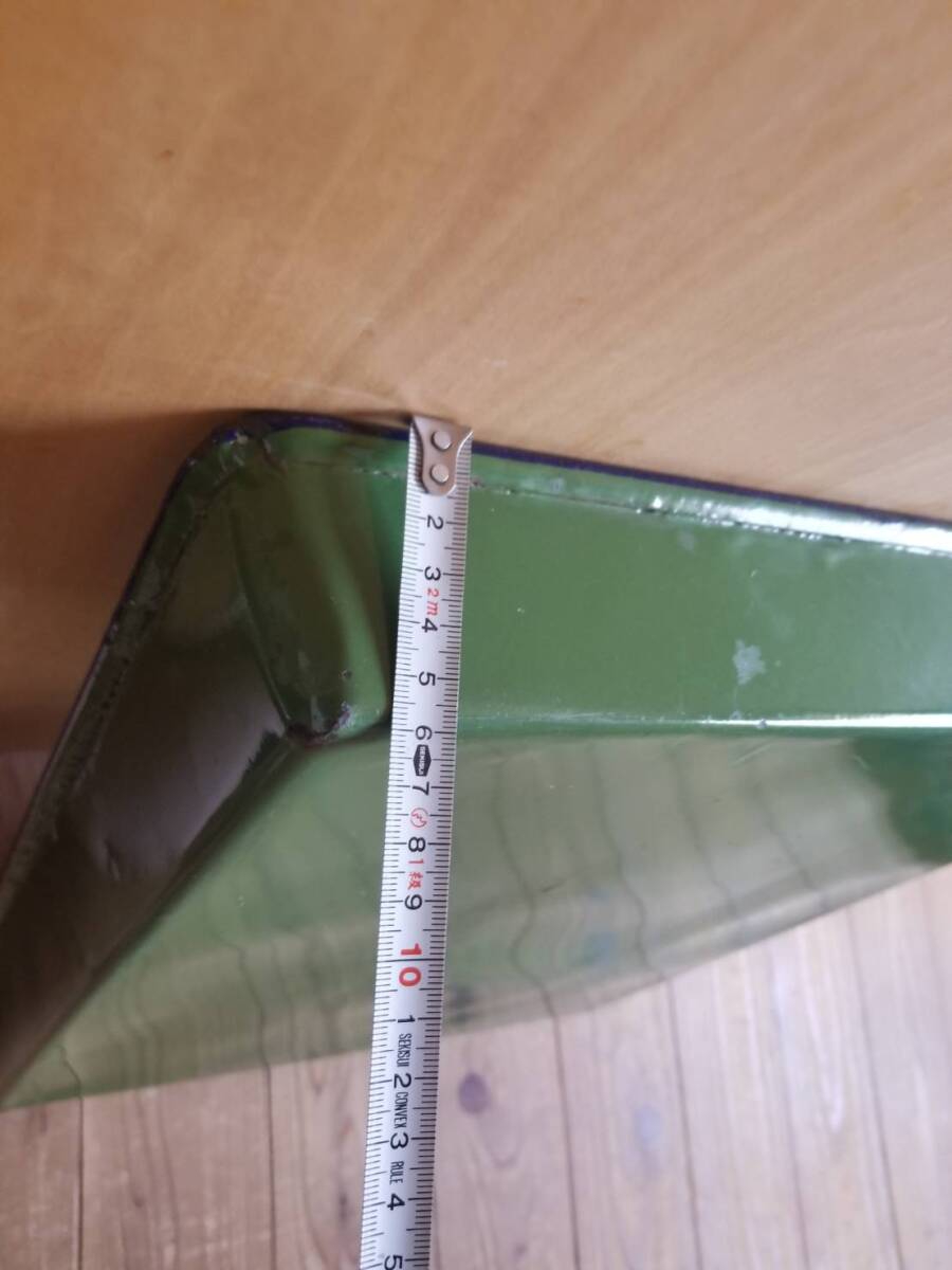 大型ホーロー バット　50ｃｍ×42ｃｍ×高さ6㎝　重量1．6キロ程度　友禅染で使用　_画像8