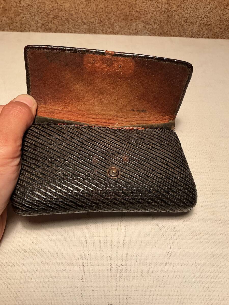 ♢明治時代 時代物 喧嘩煙管 蝙蝠 七福神 布袋図 片切彫り骨董品