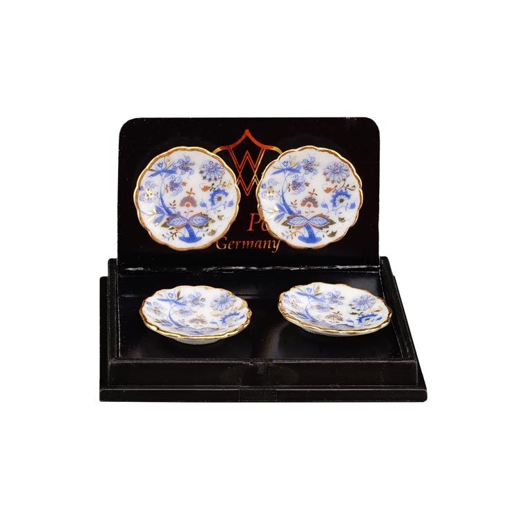 ミニチュア　 ロイターミニチュア　　ケーキ皿４枚セット　ゴールドオニオン　RP1353-5　ドールハウス用_画像1