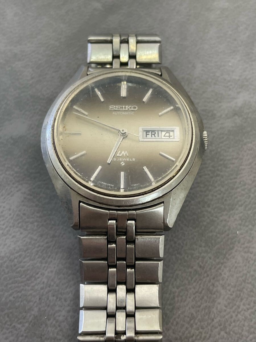 SEIKO セイコー LM オートマチック 5606-7191 デイデイト 3針 ブラウン系文字盤 自動巻き メンズ 腕時計 動作確認済み