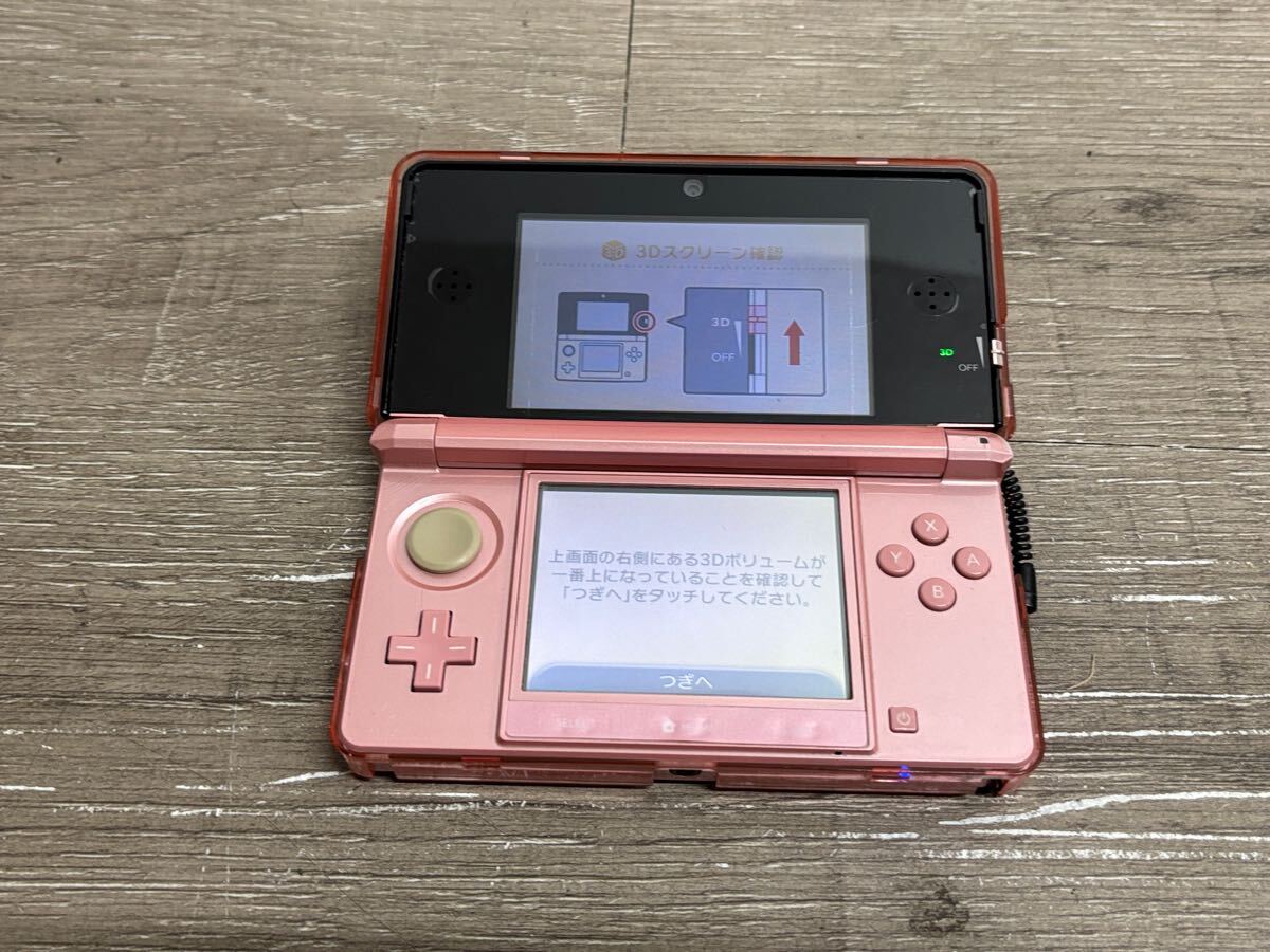 動作確認済み】3DS 本体 ピンク　ver11.17.0 タッチペン付 動作確認済み】3DS 本体 ピンク ver11.7.0 タッチペン付（【楽天
