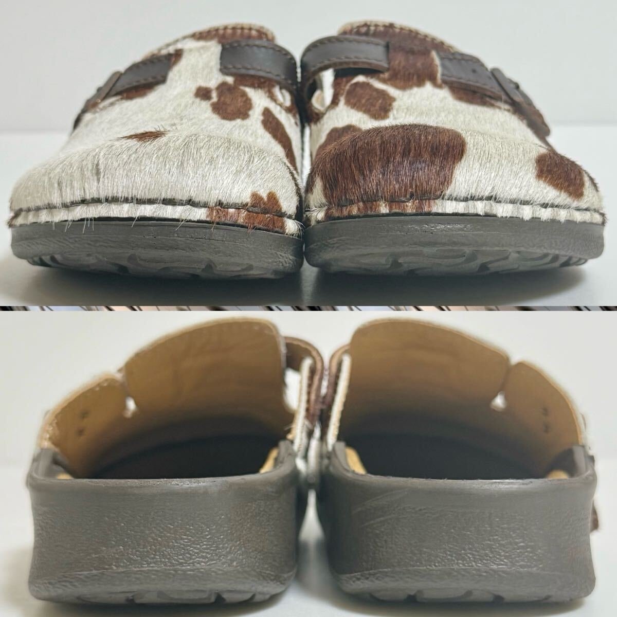 ビルケンシュトック　牛柄ハラコサボ　試着のみ 最終価格デス＊BIRKENSTOCK＊ビルケンシュトック＊牛柄