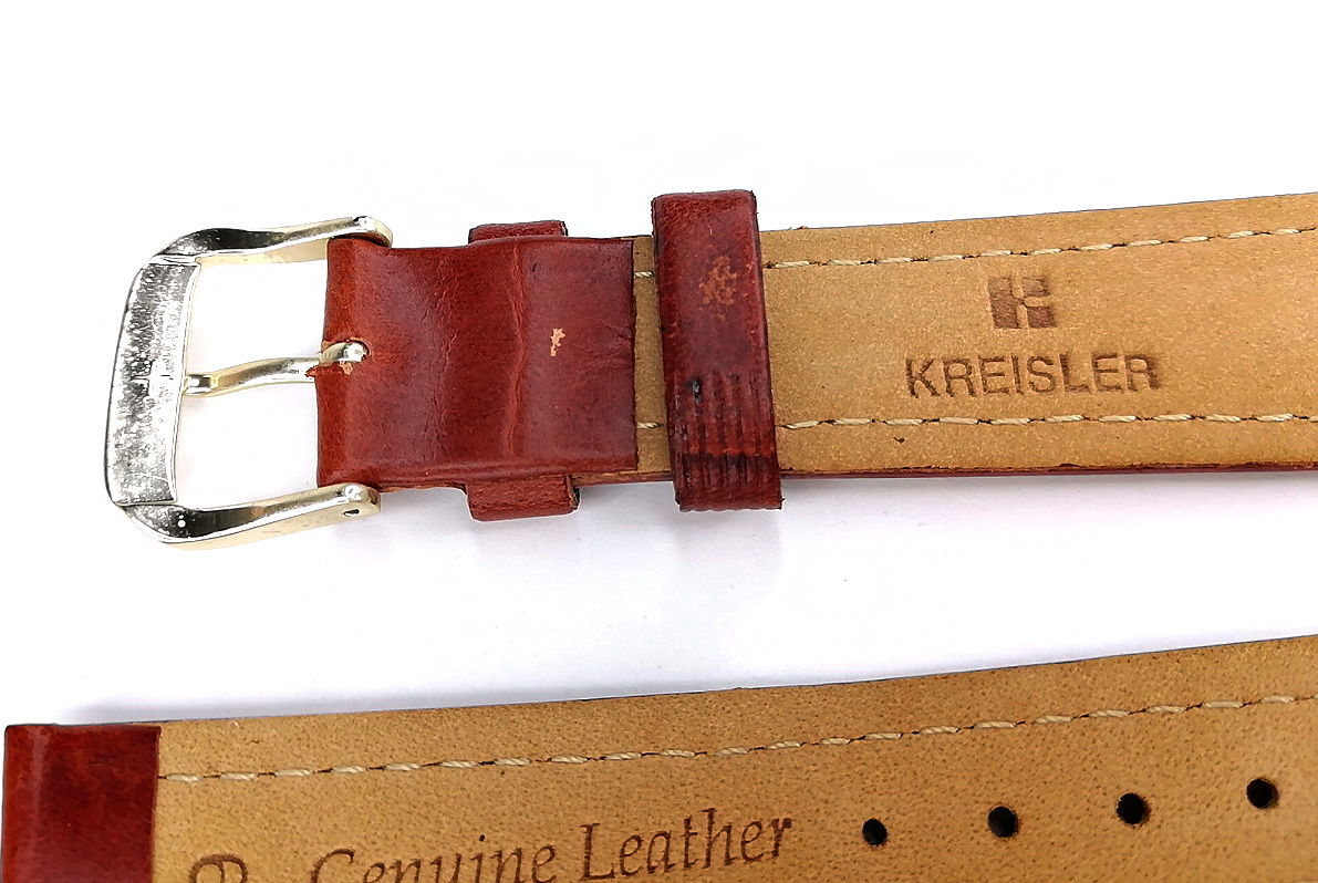 【KREISLER】 19mm 腕時計ベルト 本革 メンズウォッチレザーベルト 男性用時計バンド ヴィンテージ/ビンテージ　クライスラー　MB1034