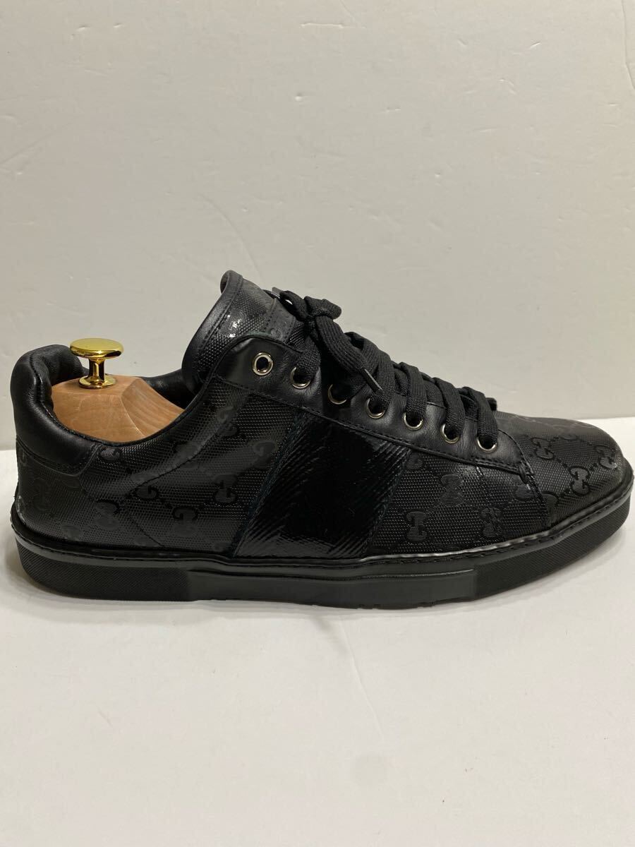 GUCCI グッチ メンズ GG スニーカー グッチ メンズ スニーカー 未使用品級 ブラック GG柄 希少 激