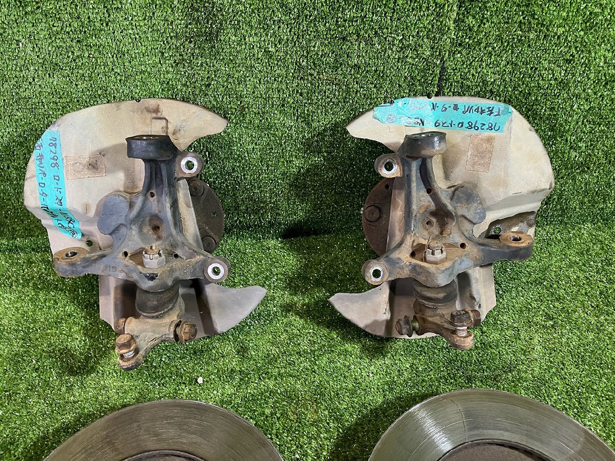 S管理78298 H12 ロードスター NB8C】★左右 フロント ブレーキ キャリパー 大径 ローター 270mm ハブナックル★※ローター段べりあり_画像6