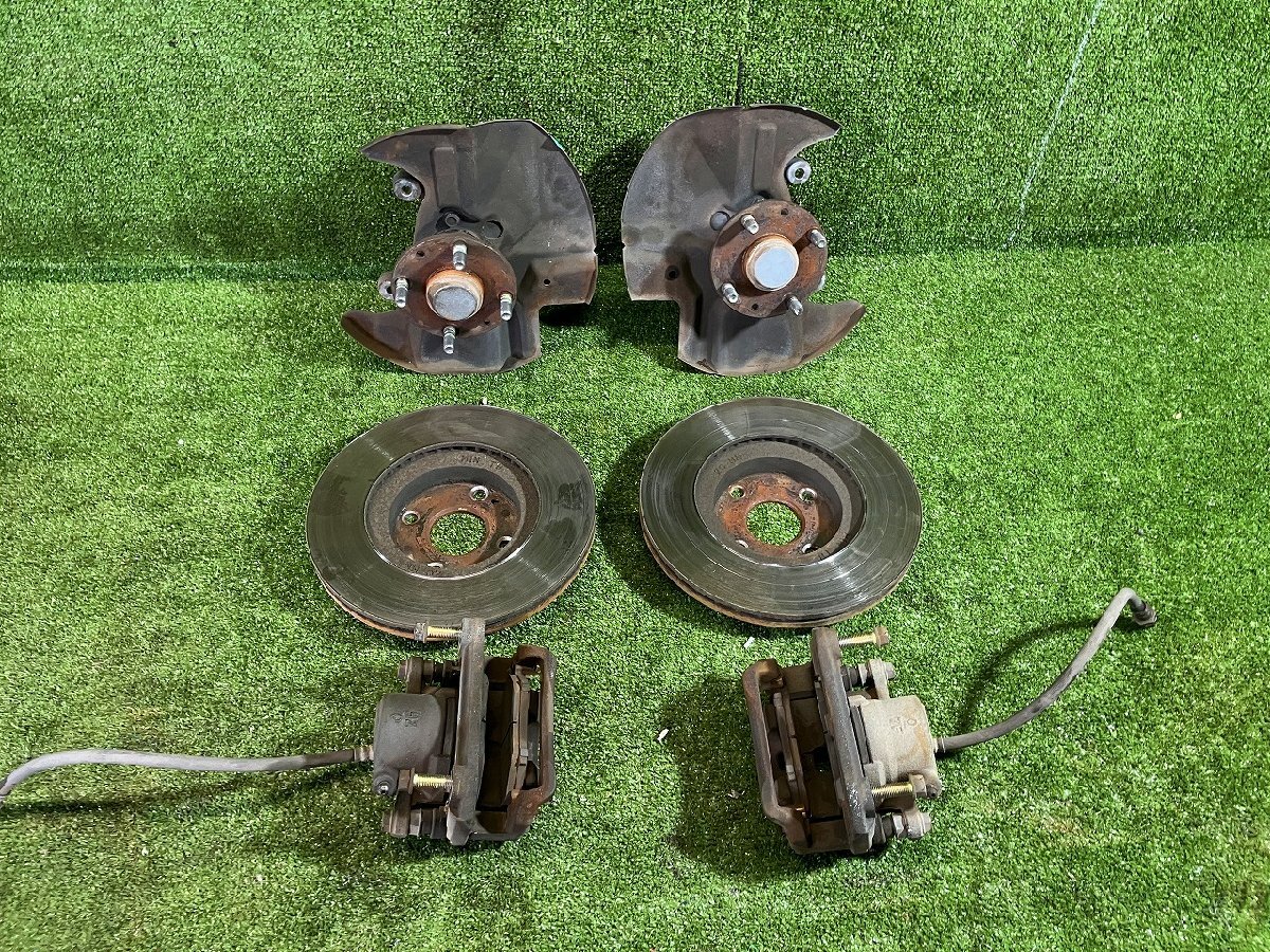 S管理78298 H12 ロードスター NB8C】★左右 フロント ブレーキ キャリパー 大径 ローター 270mm ハブナックル★※ローター段べりあり_画像1