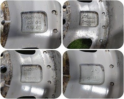 ※ｍ管理78458 デリカスペースギア PD6W 外し】錆浮き多め★BS ブリヂストン CV645 15インチ アルミ ホイール 6.5J +28 PCD139.7 6H★