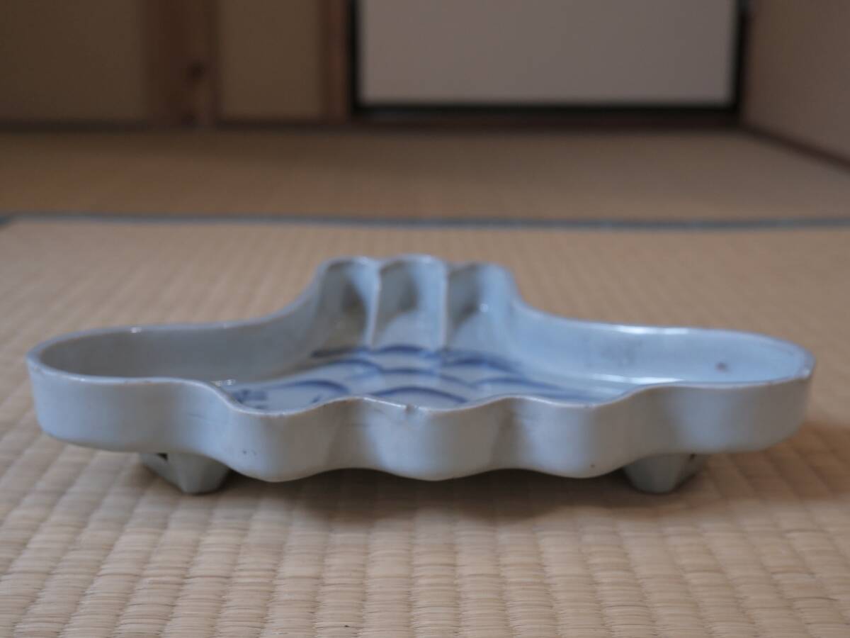 古染付富士山形鉢 明代 天啓年間 陶磁工芸 古伊万里 Q1824 青枠】古染付富士山形鉢 明代 天啓年間 陶磁工芸 古伊万里