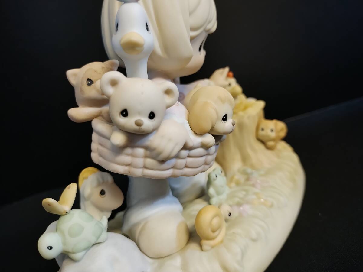 R665【新品・デッドストック】生産年度限定品 高さ15cm×幅18cm プレシャスモーメント エネスコ 陶器人形 アンティークドール PM002_画像6