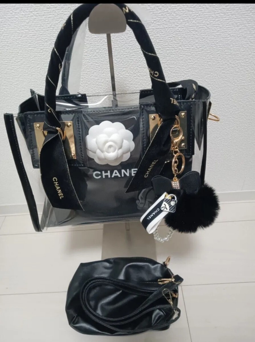 NEW❣️CHANELリボン1ロール50m&カメリア5個❣️ブティックXmas シャネル CHANEL ショップ袋 2023年クリスマス限定カメリア付き