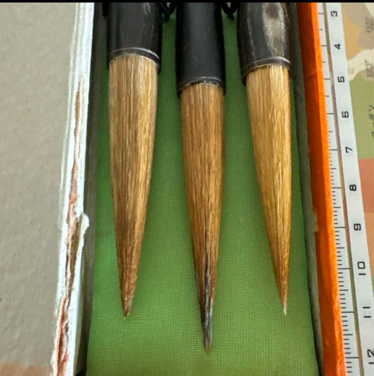 書道筆 中国製 高級筆 龍飛鳳舞 金牌 3本セット 箱あり 漢字用 美品 書道筆 書道具 毛筆 中国 古筆_画像4