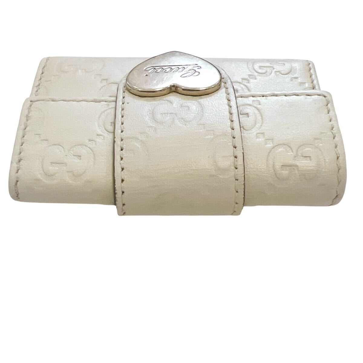 大人気☆グッチ☆キーケース☆6連☆GG柄☆ハートプレート☆シマレザー☆ゴールド! グッチ GUCCI キーケース 6連 GG柄 GG シマ ハート レザー 革