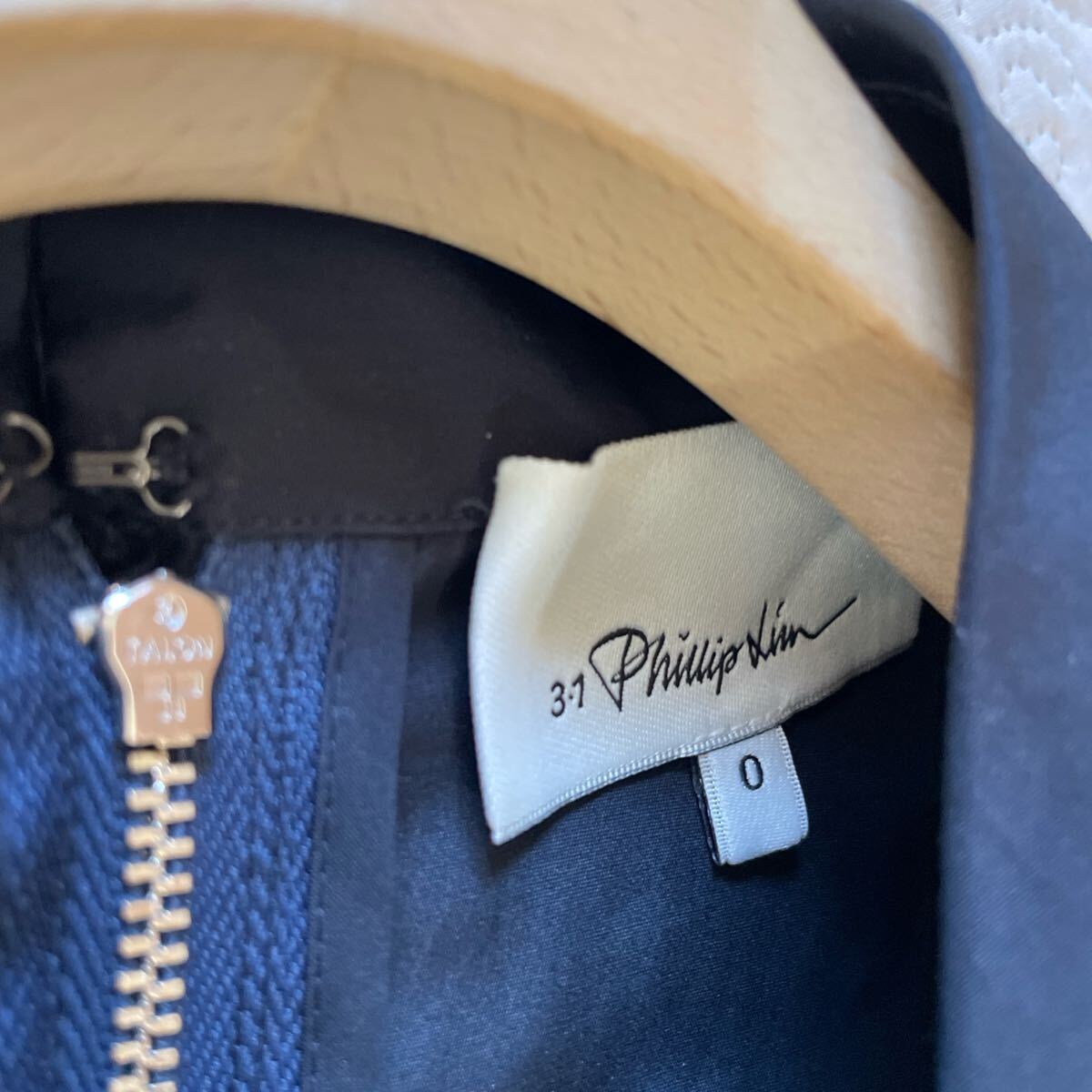 3.1 Phillip Lim ブラウス　ハイネック　ネイビー　サイズ0 袖ジップ　フィリップリム 長袖シャツ_画像2