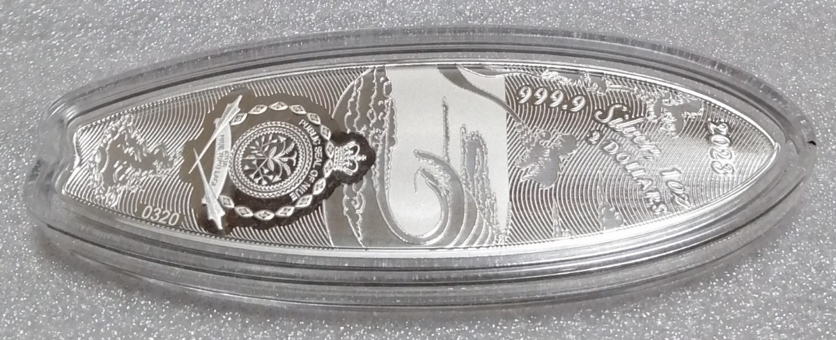 ニウエ 2023 ドリュー・ブロフィ サーフボード 銀貨 オリジナル