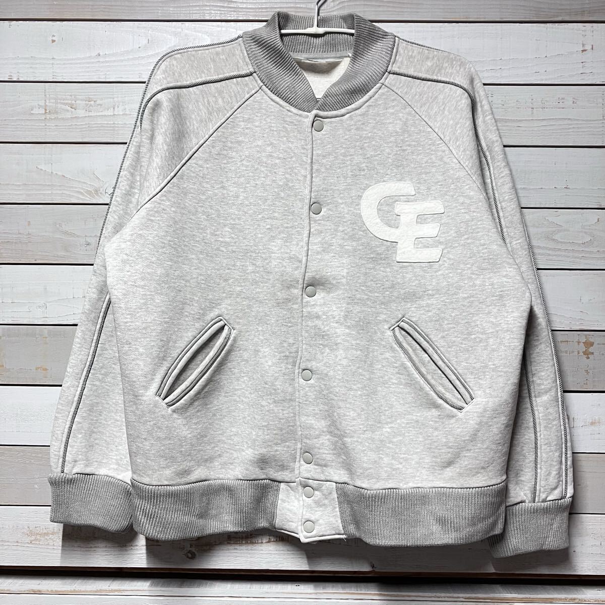 【EDIFICE】スウェットスタジャン/XL/グレー SIZE M GOODENOUGH SWEAT STADIUM JACKET GREY GDEH GE